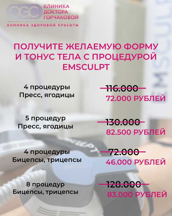Выгодные пакеты на Emsculpt: пресс, ягодицы и руки
