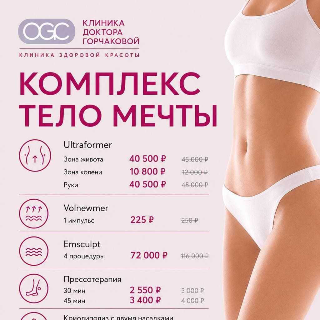 Специальное предложение «Комплекс Тело мечты»: скидки на аппаратную и инъекционную коррекцию фигуры